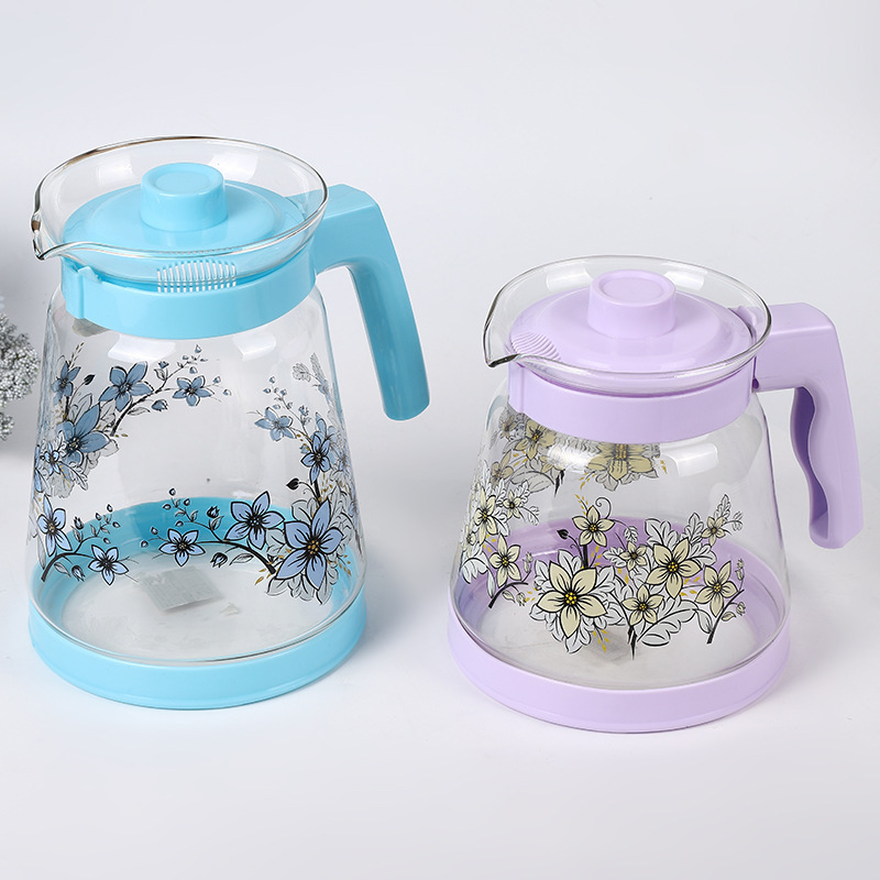 Neuer Teapot Haushalt Simple Applique Creative Handle Design Kaltwasserglas Topf Spot Custom Großhandel